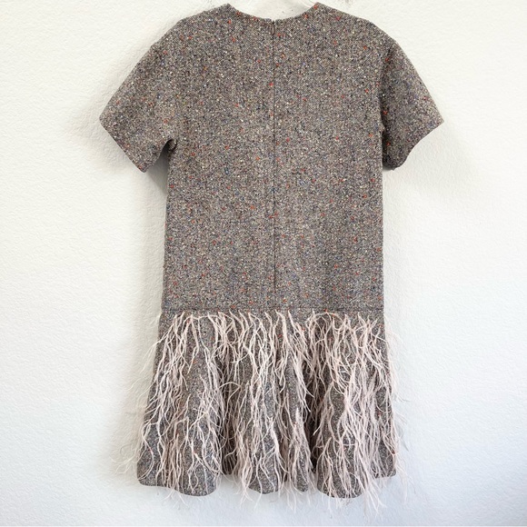 j. Crew Collection Multicolor Tweed Mini Dress Feathers & - Picture 2 of 4